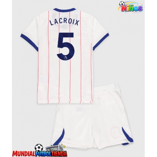 Camiseta Chelsea Maxence Lacroix #5 Tercera Equipación Replica 2026-27 para niños mangas cortas (+ Pantalones cortos)